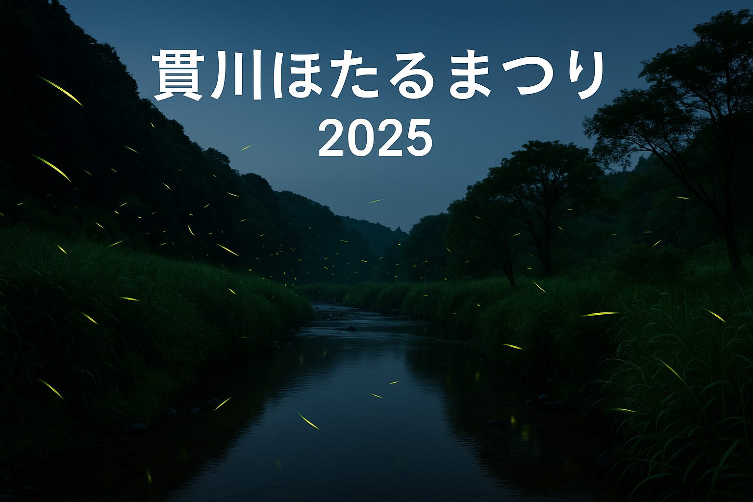 貫川ほたるまつり2025 メインビジュアル